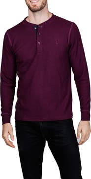 TailorByrd Cozy Waffle Knit Long Sleeve Henley