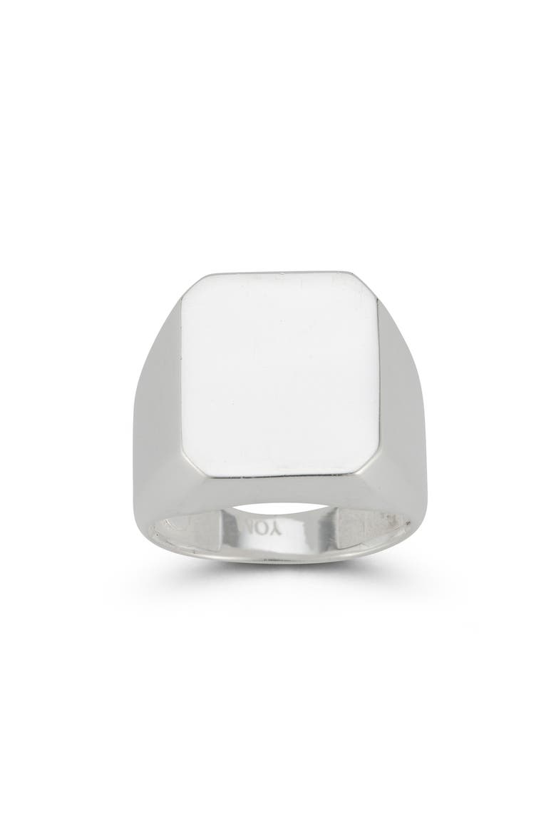 Sterling Silver Square Signet Ring, Alternate, color, SILVER