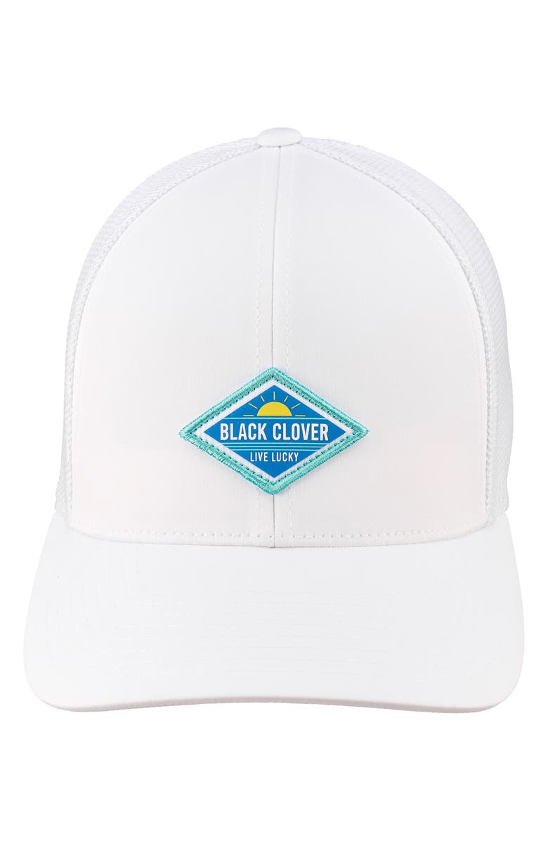 Black Clover Glow Patch Snapback Cap, Main, color, White
