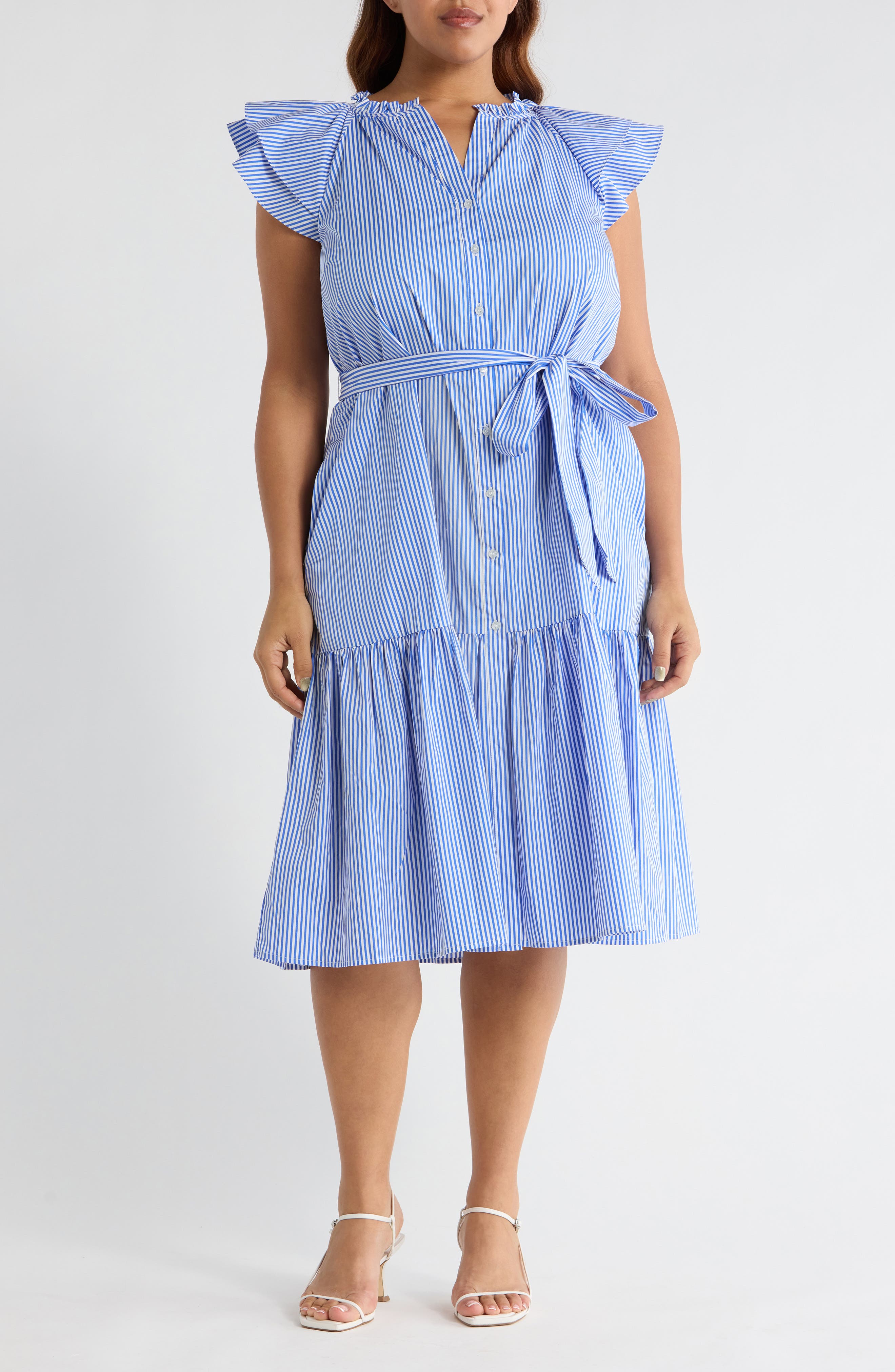 Sherah Stripe Midi Dress
