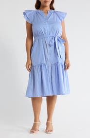 SUGARLIPS Sherah Stripe Midi Dress