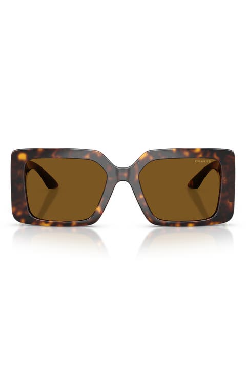 55mm Polarized Square Sunglasses