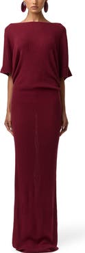 Naked Wardrobe Open Back Knit Maxi Dress