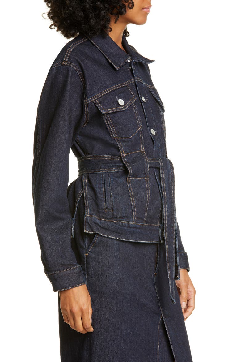 Adrienne Belted Denim Jacket, Alternate, color, FREE BIRD