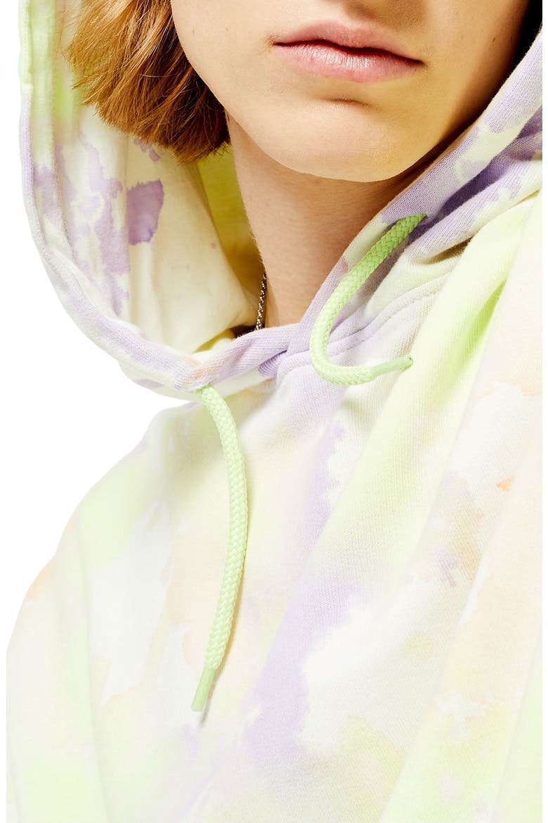 Holi Tie Dye Hooded Sweatshirt, Alternate, color, YELLOW MULTI