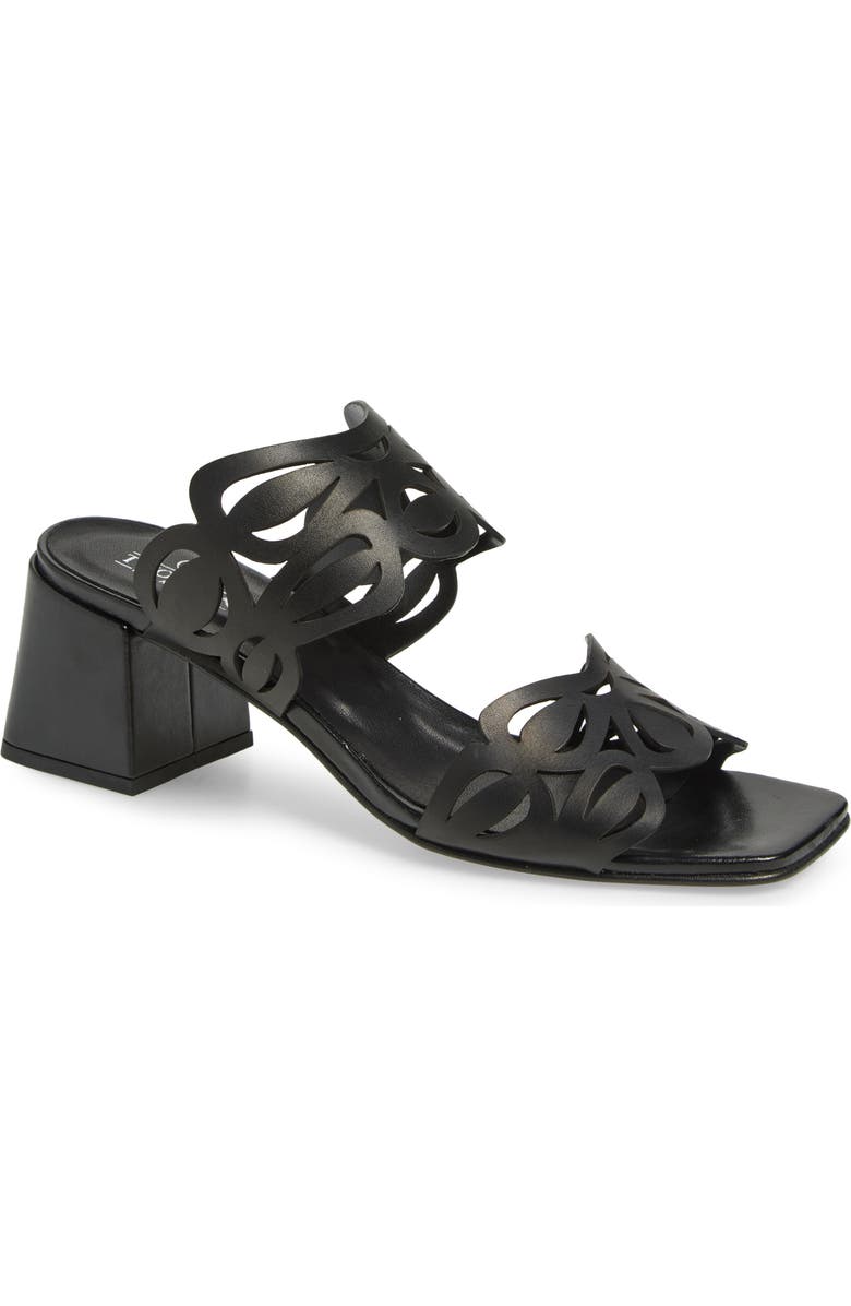 2 Twin Hearts Laser Cutout Slide Sandal, Main, color,