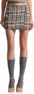 Avec Les Filles Safety Pin Plaid Mini Skort