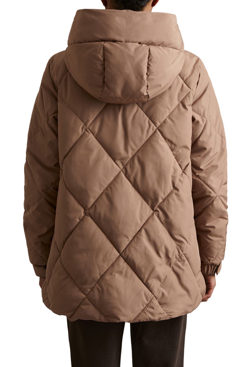 Thea Diamond Quilted Parka, Alternate, color, MINK NEUTRAL