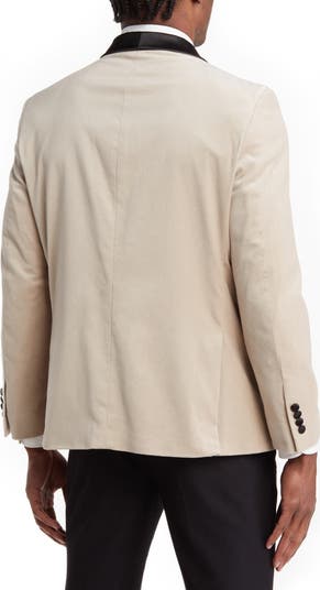 Satin Lapel Velvet Blazer