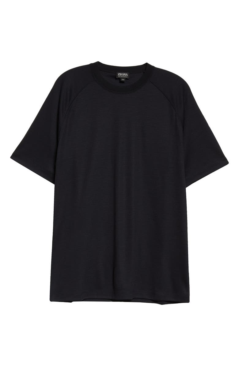 ZEGNA High Performance<sup>™</sup> Short Sleeve Wool T-Shirt, Alternate, color, Navy