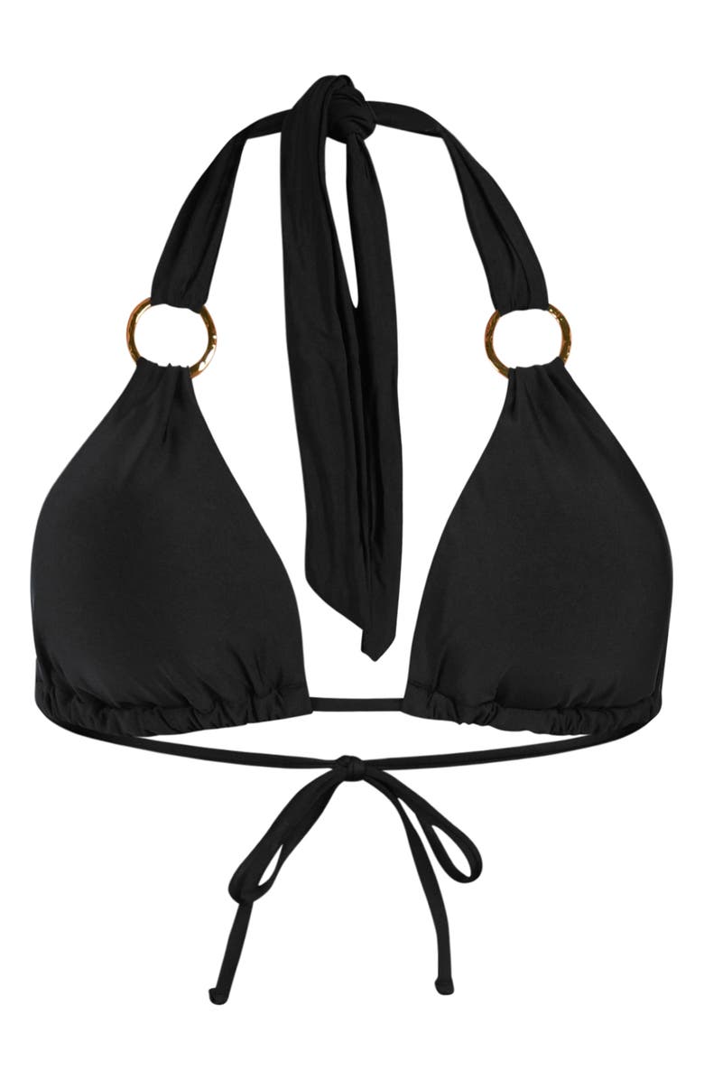 Sunshine 79 Solids Triangle Bikini Top, Alternate, color, Black