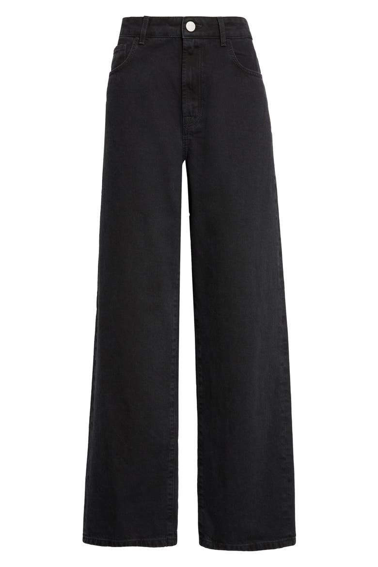 Bruun Baggy Wide Leg Jeans, Main, color, BLACK