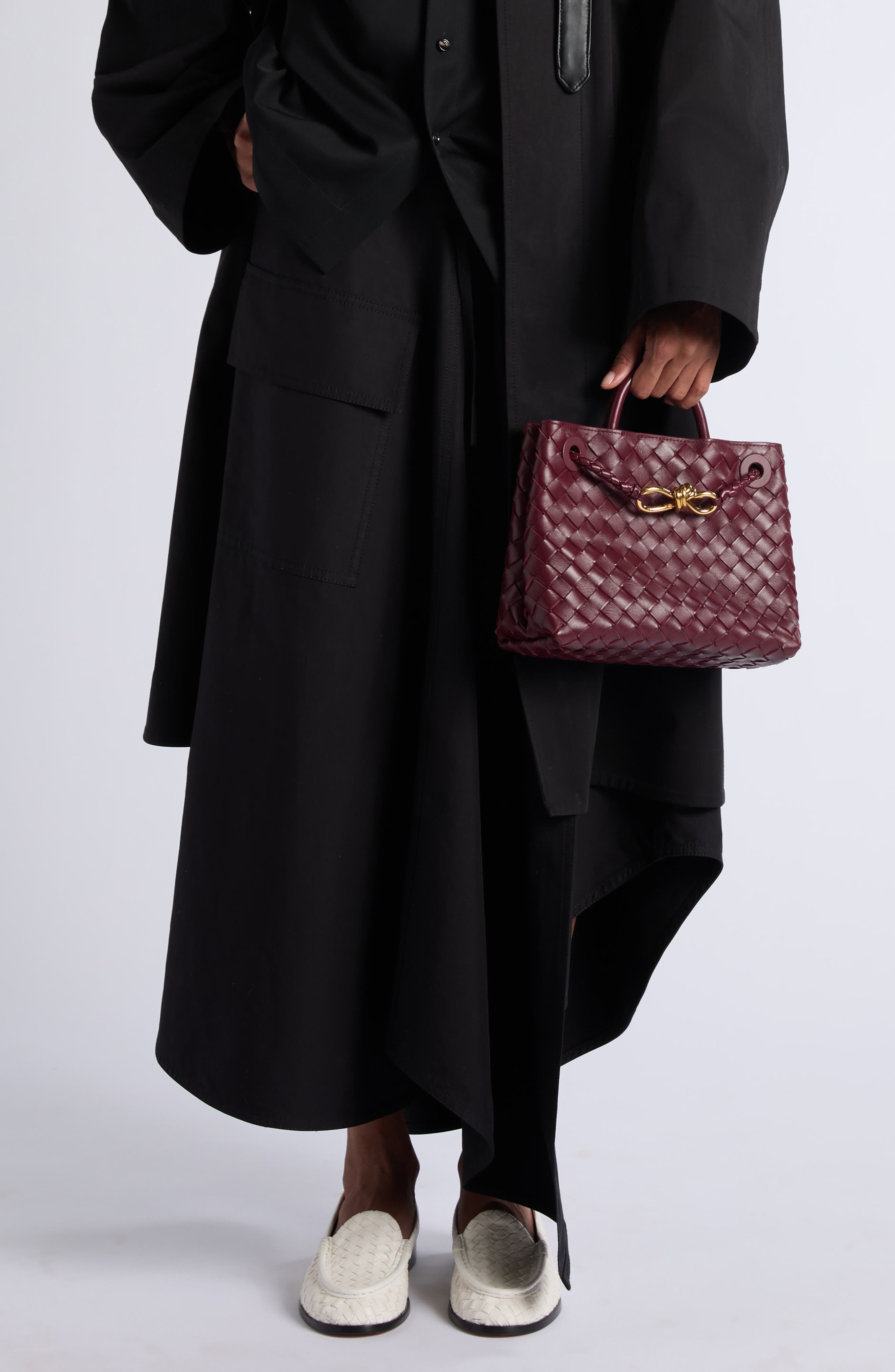 Small Andiamo Intrecciato Shoulder Bag, Alternate, color, 2273 BARO-M BRASS-BARO