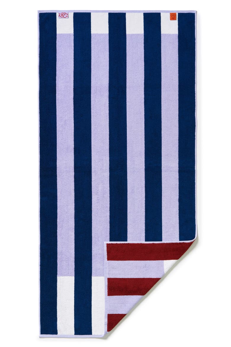 Offset Stripe Terry Bath Towel, Main, color, MULTI