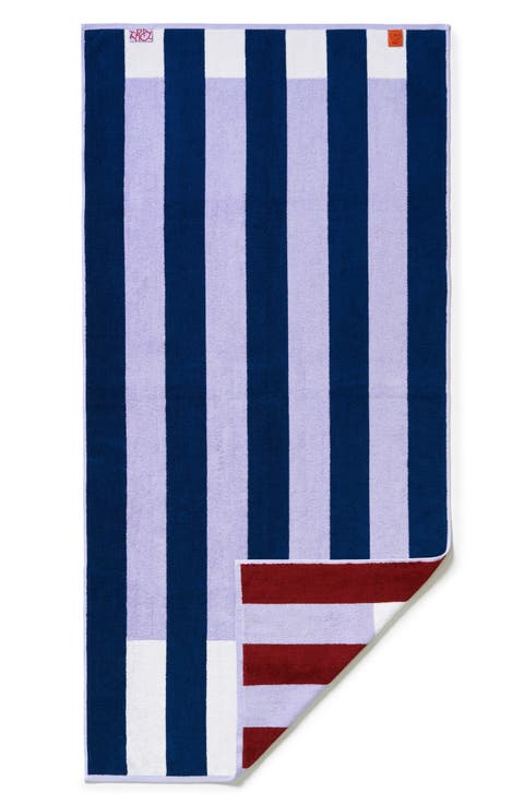 Offset Stripe Terry Bath Towel