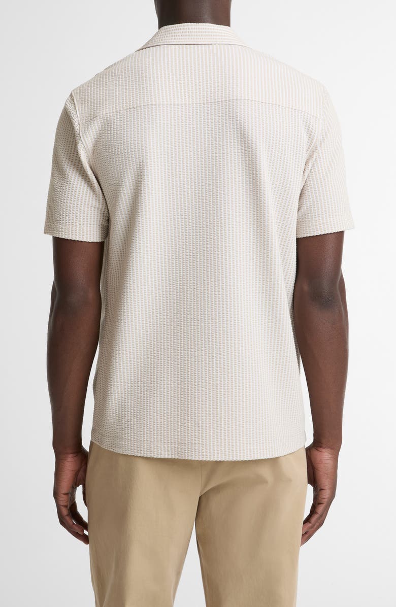 Vince Stripe Seersucker Button Down Top, Alternate, color, Mineral/Optic White