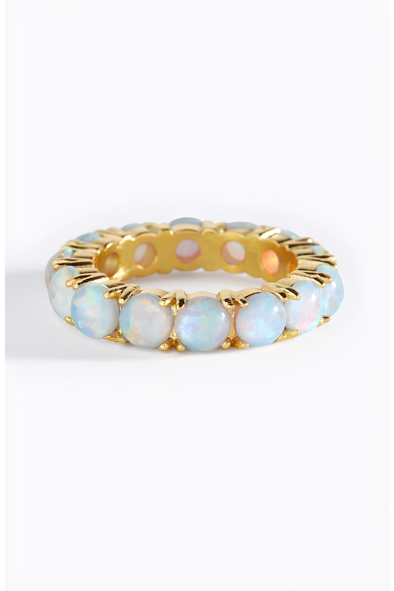 Blue Opal Eternity Ring, Main, color, Gold
