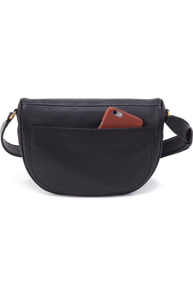 HOBO Juno Leather Belt Bag, Alternate, color, Black