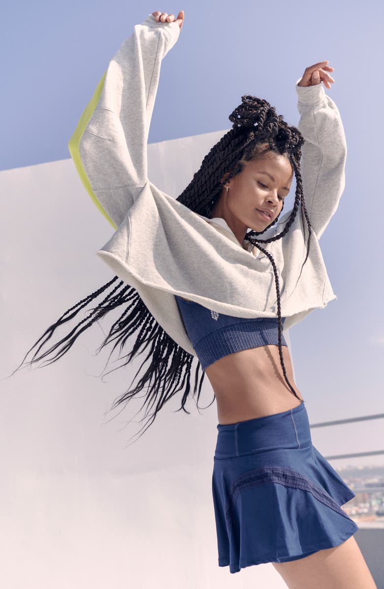 FP Movement by Free People Pleats & Thank You Skort, Alternate, color, Midnight Navy