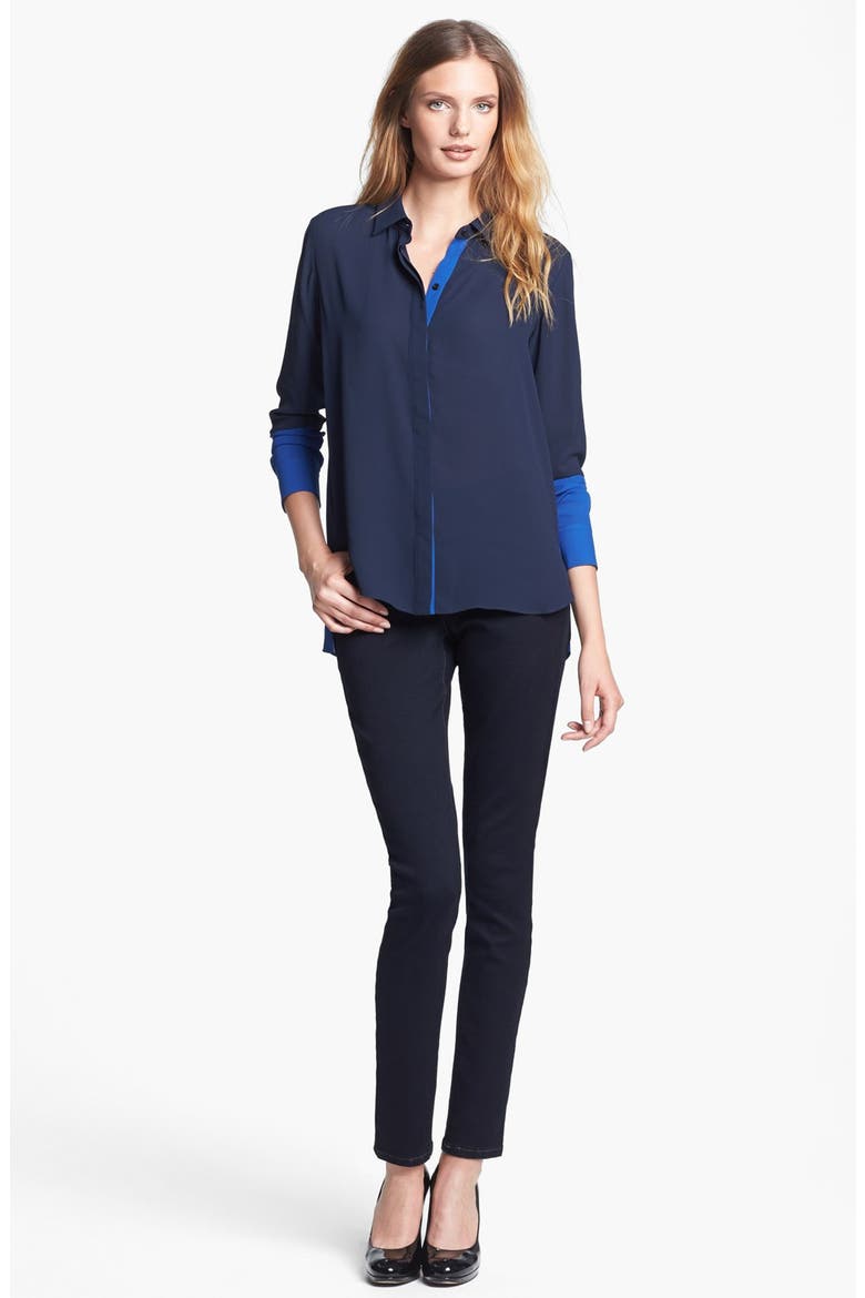 Alina Colored Stretch Skinny Jeans, Alternate, color, MARINE