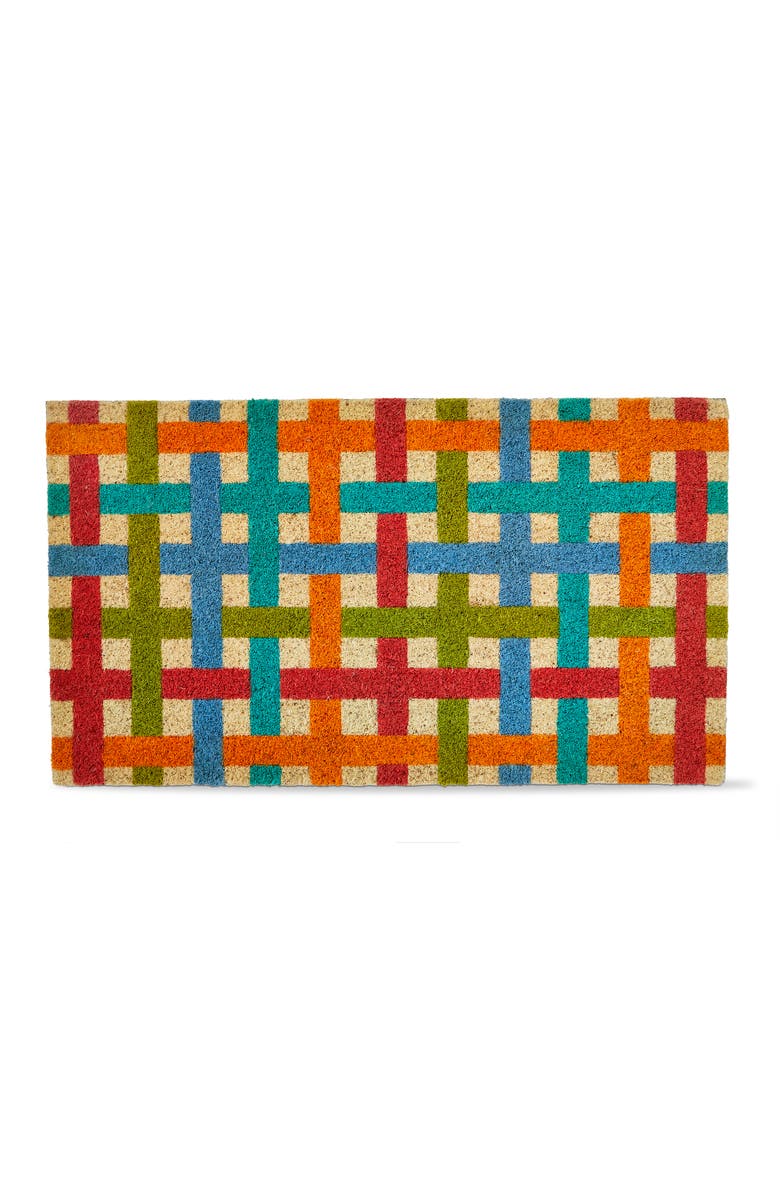 tag Multi Color Weave Non-Slip Coir Mat Multi Coir Everyday, Main, color, Beige