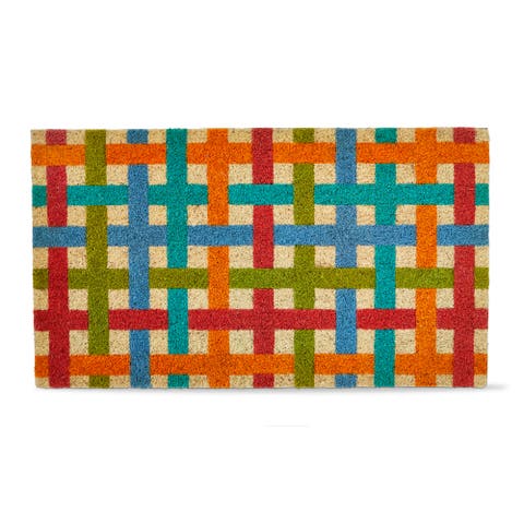 Multi Color Weave Non-Slip Coir Mat Multi Coir Everyday