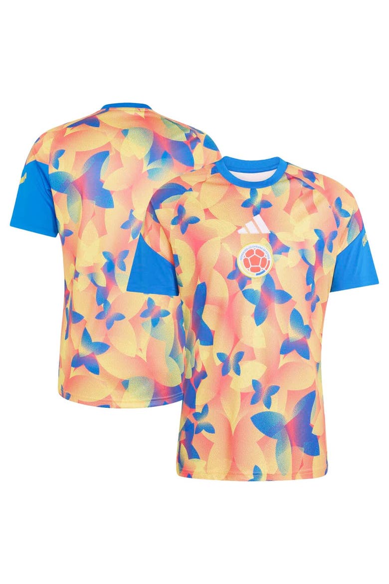 Men's adidas Blue Colombia National Team 2026 Pre-Match Top, Main, color, Blue