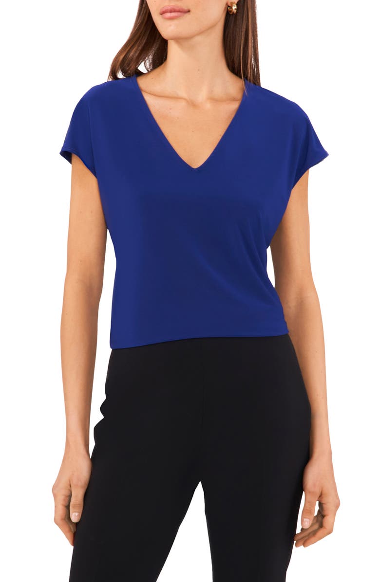 Halogen<sup>®</sup> V-Neck Dolman Sleeve T-Shirt, Main, color, Bella Electric