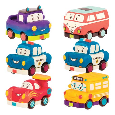 Mini Pull Back Vehicles - Set of 6