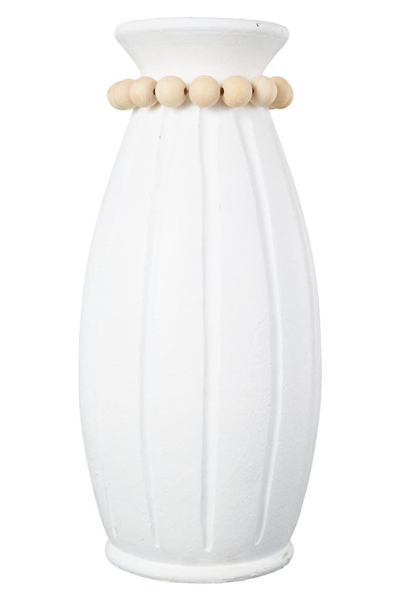 Beaded Vase, Alternate, color, WHITE