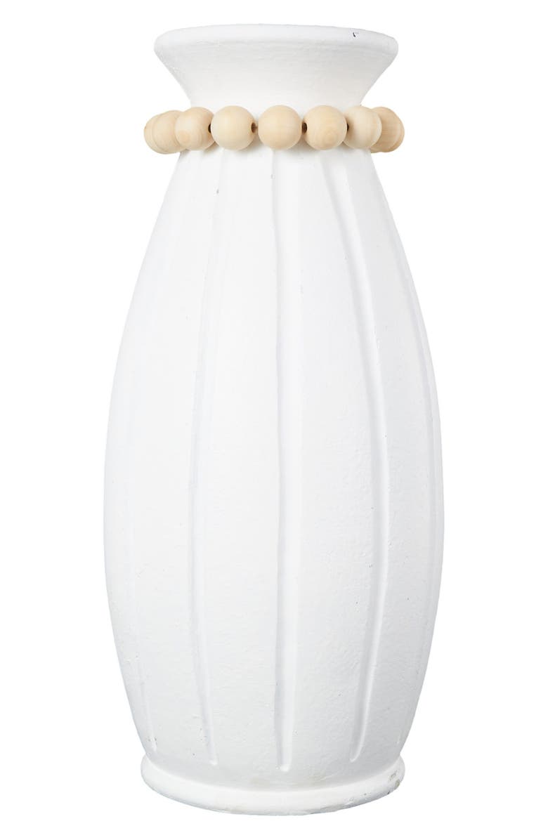 UMA Beaded Vase, Alternate, color, White