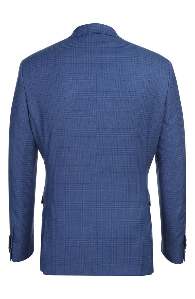 English Laundry Plaid Blue Stretch Mélange Suit, Alternate, color, Royal Blue