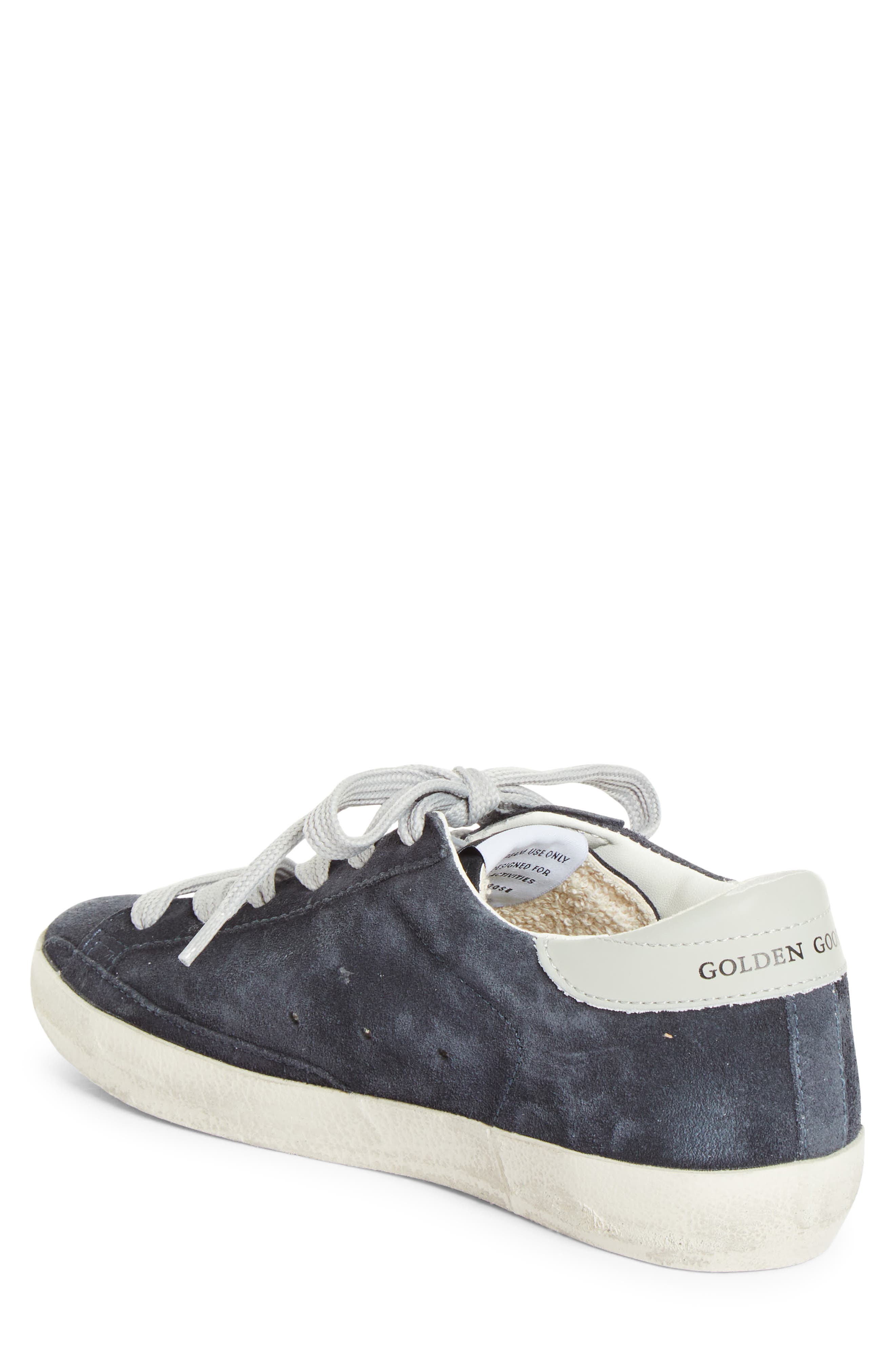 Golden Goose Super-Star Low Top Sneaker, Alternate, color, Navy Blue/ Silver/ Light Gray