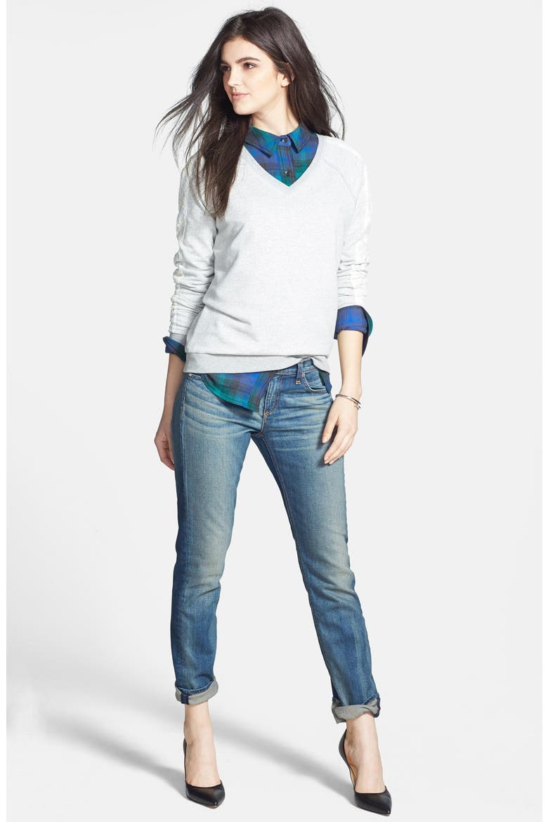 Treasure&Bond Plaid Shirt, Alternate, color, BLUE MEDIEVAL PLAID COMBO