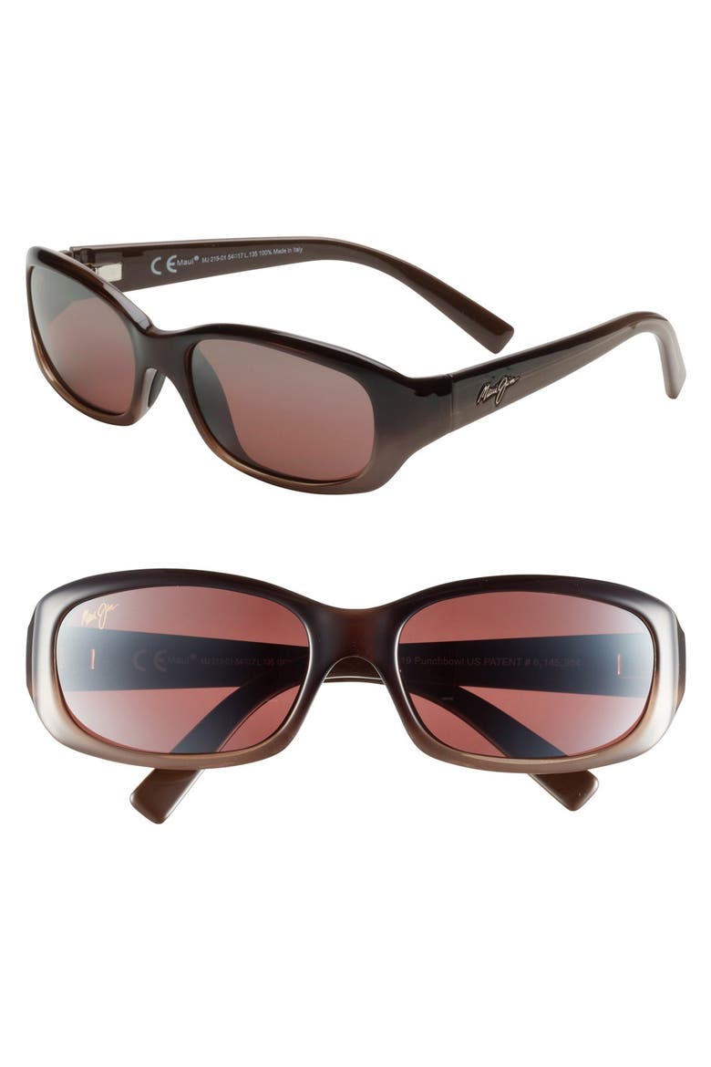 Punchbowl 54mm PolarizedPlus® Sunglasses, Main, color, CHOCOLATE FADE