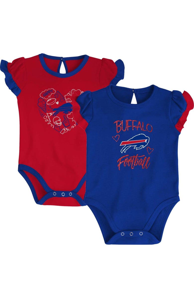 Outerstuff Newborn & Infant Royal/Red Buffalo Bills Too Much Love Two-Piece Bodysuit Set, Main, color, Royal