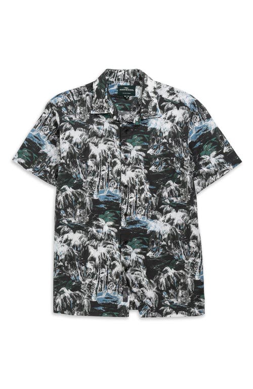 Rodd & Gunn Dakota Street Printed Short Sleeve Shirt In Twilight