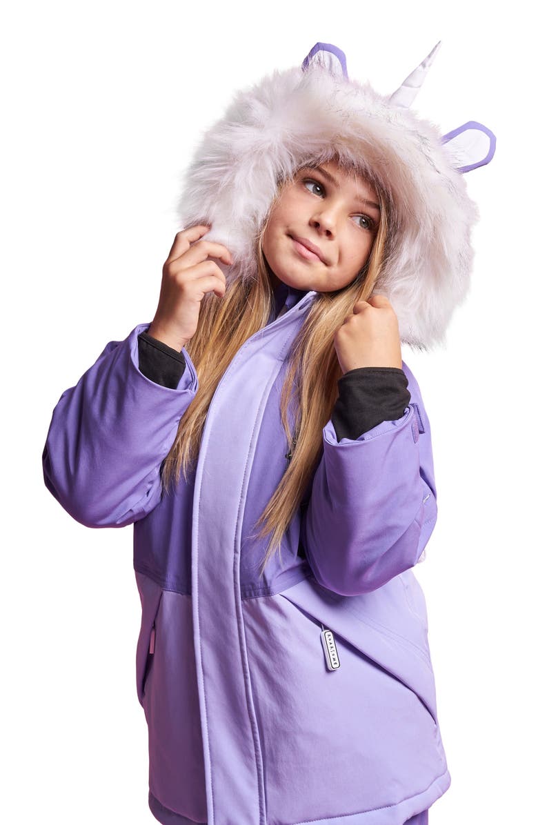 Roarsome Sparkle the Unicorn Ski Jacket, Alternate, color, Lilac