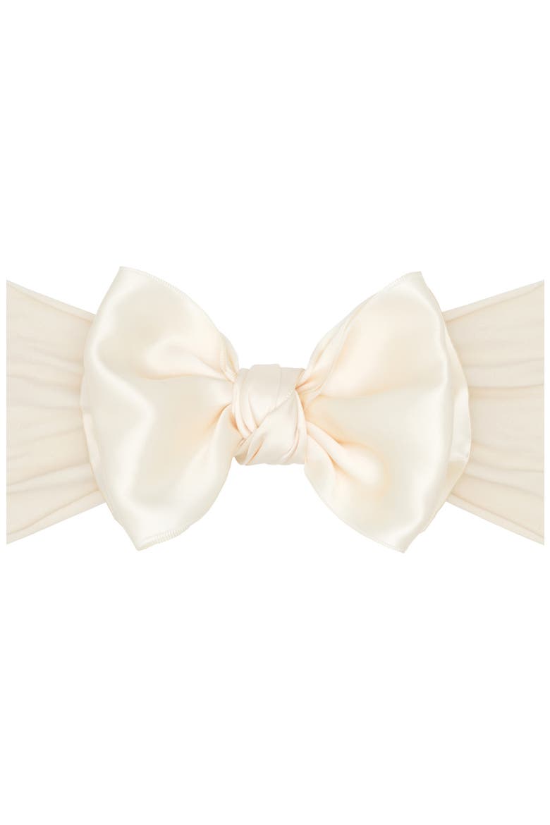 Satin Fab-Bow-Lous Headband, Main, color, OATMEAL