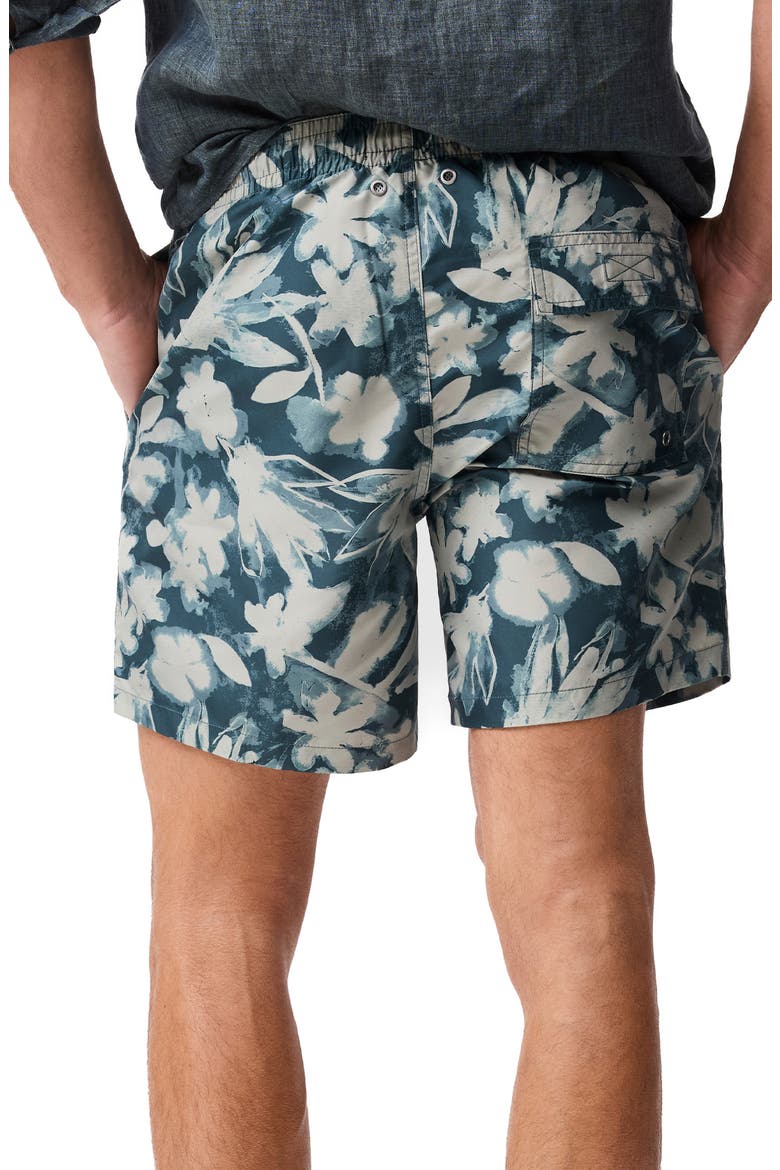 Hardinge Abstract Floral Swim Trunks, Alternate, color, HUNTER