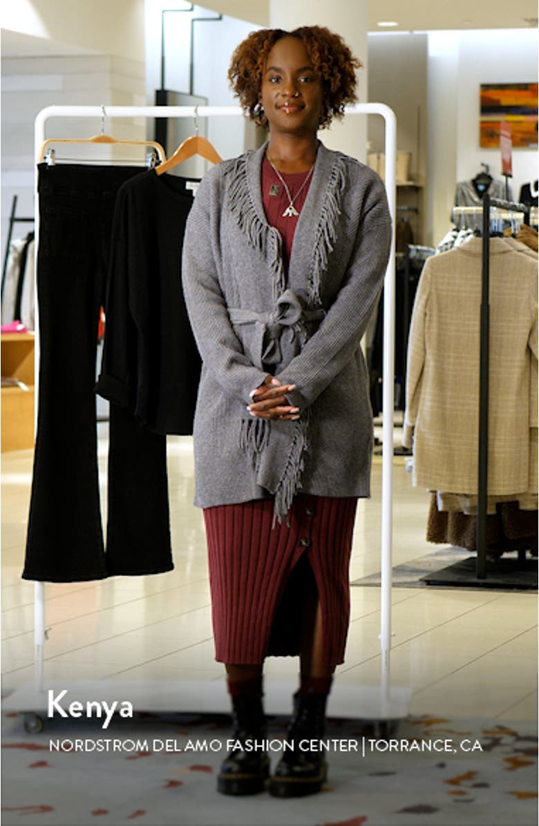 Cora Belted Fringe Cardigan, sales video thumbnail