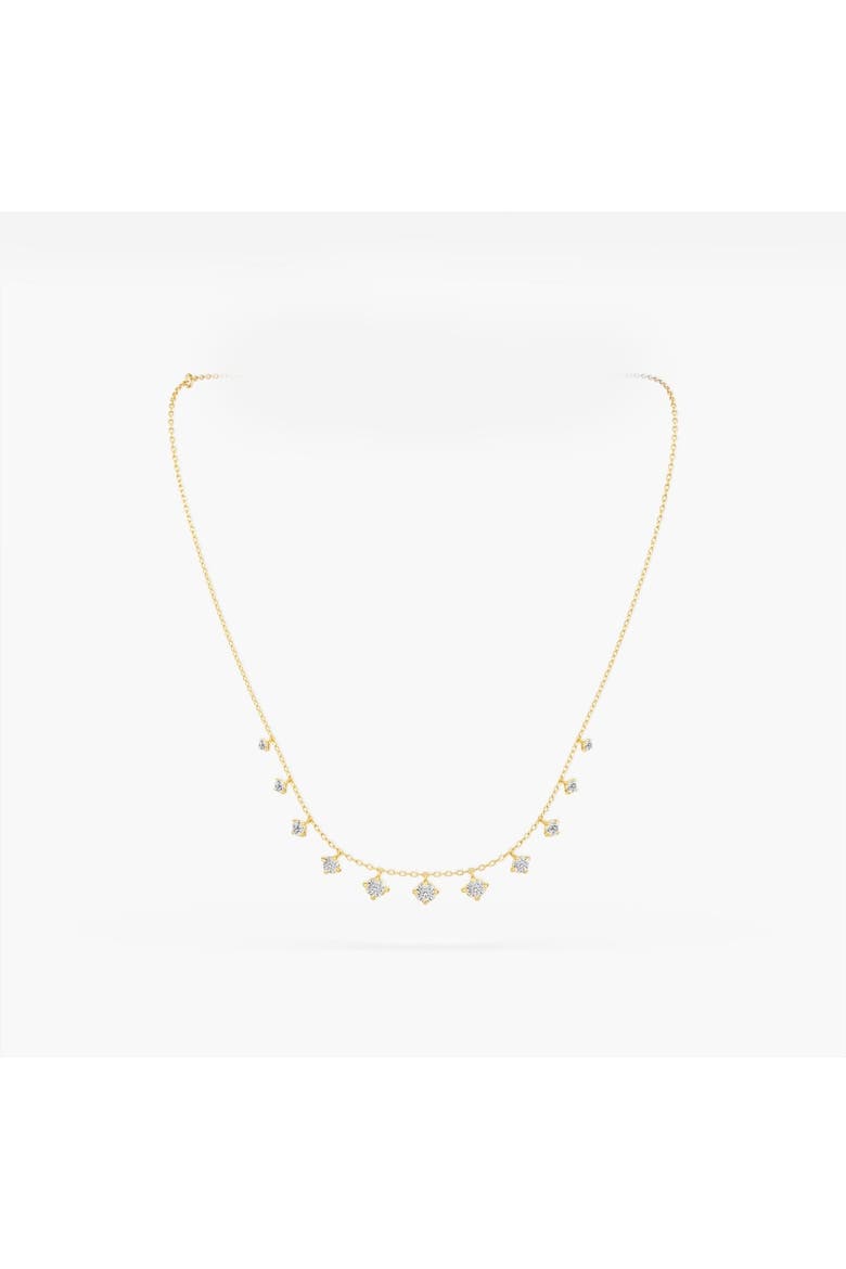 Starlight Graduated Fringe Lab Diamond Necklace in 14K, Main, color, Yellow Gold