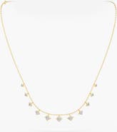 Everlee Starlight Graduated Fringe Lab Diamond Necklace in 14K