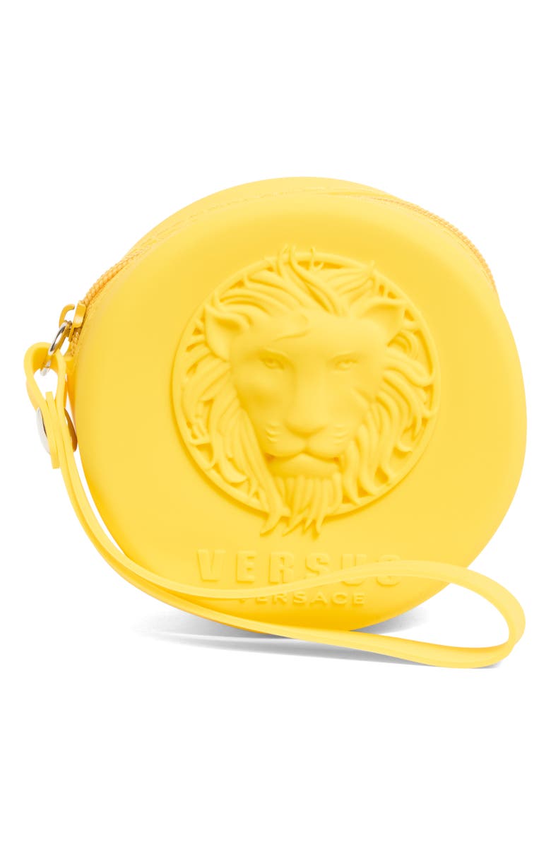 VERSUS Versace Fire Island Lion Silicone Strap Watch, 44mm, Alternate, color, Yellow