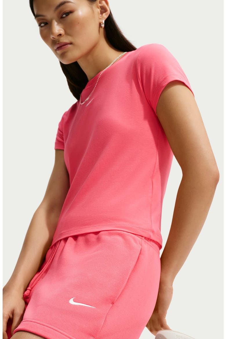 Sportswear Phoenix Fleece Mid-Rise 4-Inch Shorts, Alternate, color, 894 S CORL/SAIL