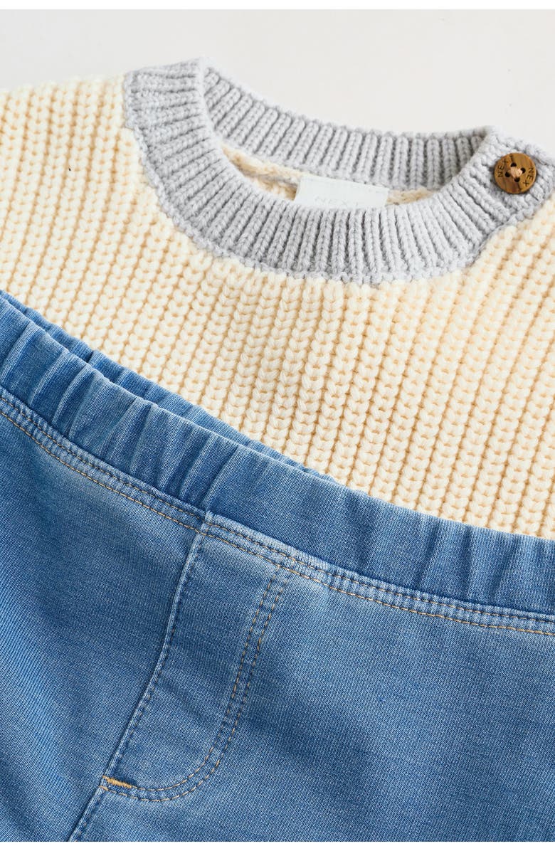 NEXT Colorblock Sweater & Leggings Set, Alternate, color, Blue