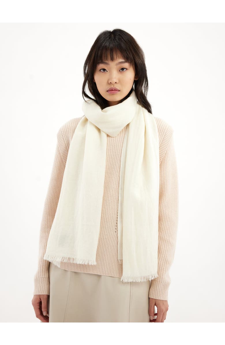 Gobi Cashmere Lightweight Cashmere Woven Scarf, Alternate, color, Off White