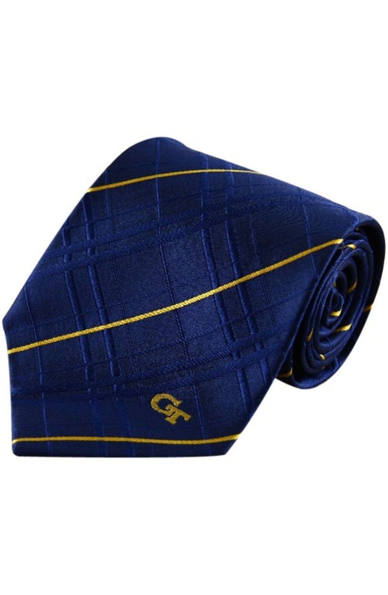 EAGLES WINGS Georgia Tech Yellow Jackets Navy Blue Oxford Woven Tie, Main, color,