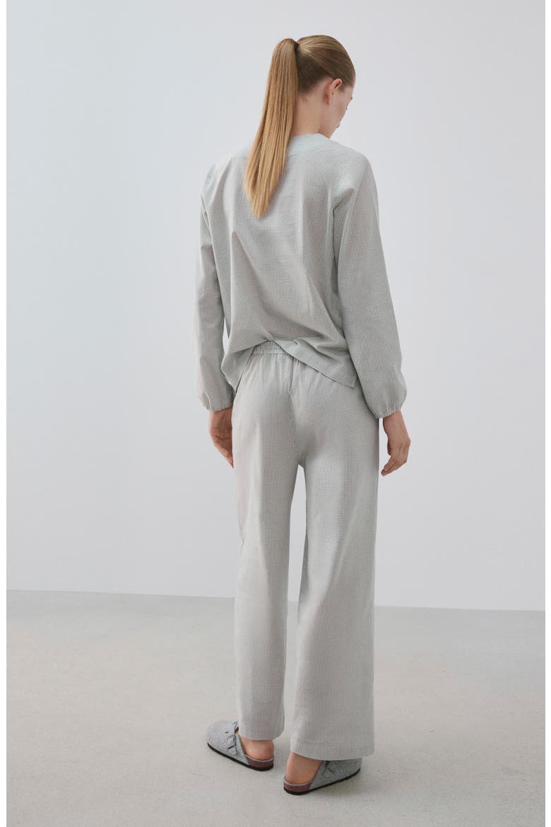 Gingham Check Pajamas, Alternate, color, GREY