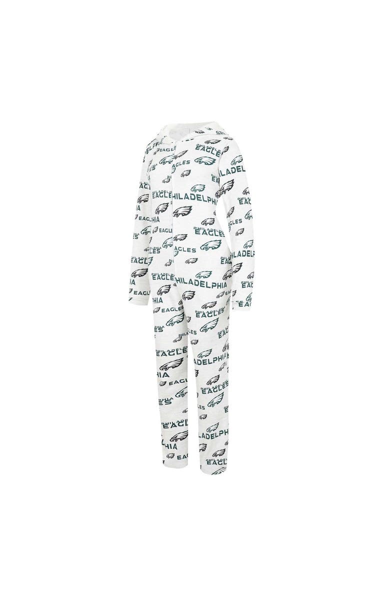 CONCEPTS SPORT Women's Concepts Sport  Cream Philadelphia Eagles Docket Hoodie Full-Zip Union Suit, Alternate, color, 